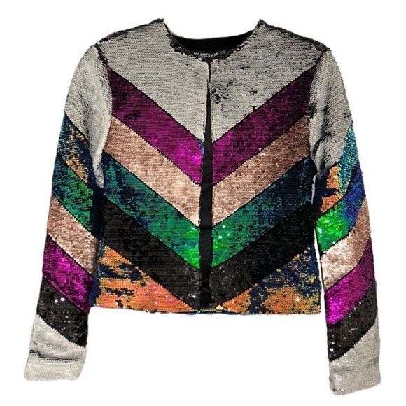 BLANKNYC Sequins Color block Jacket(Size XS) - Picture 1 of 9